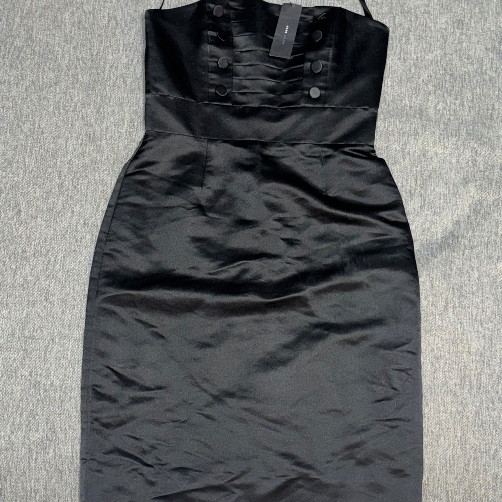 NWT Marc Jacobs 100%Silk Satin Strapless‎ Little Black Party Dress Size 6 $429 - Picture 5 of 14